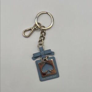 Kate Spade Blue Spade Charm Keychain